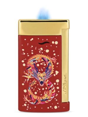 briquet-s.t.dupont-slim-7-dragon-rouge-et-or-46517 Lighter S.T. Dupont Slim 7 Dragon Red and Gold