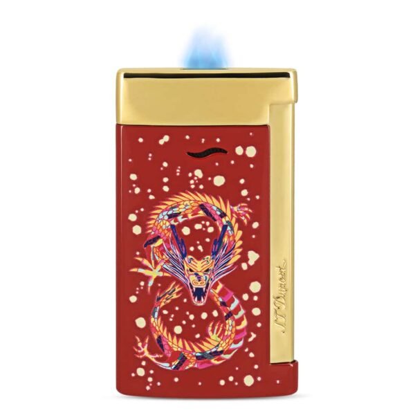 briquet-s.t.dupont-slim-7-dragon-rouge-et-or-46517 Lighter S.T. Dupont Slim 7 Dragon Red and Gold