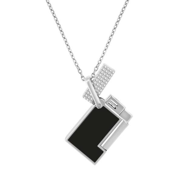 Lighter Necklace S.T. Dupont Chrome and Black