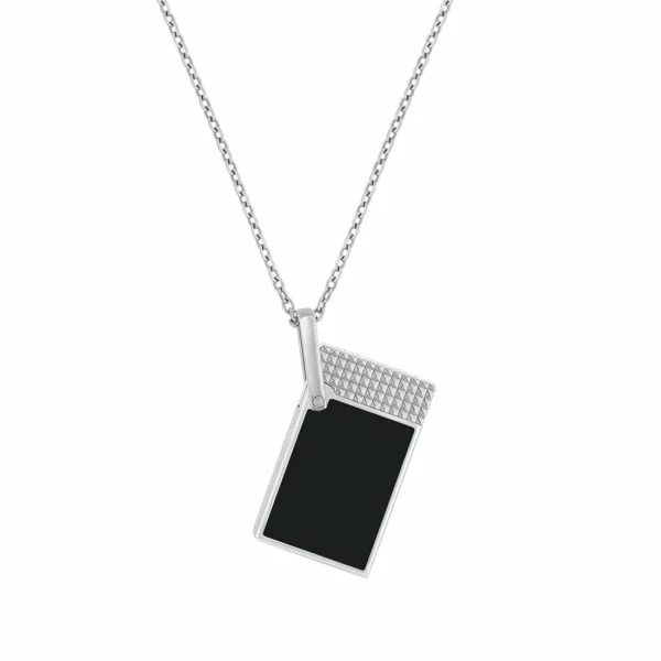 Lighter Necklace S.T. Dupont Chrome and Black
